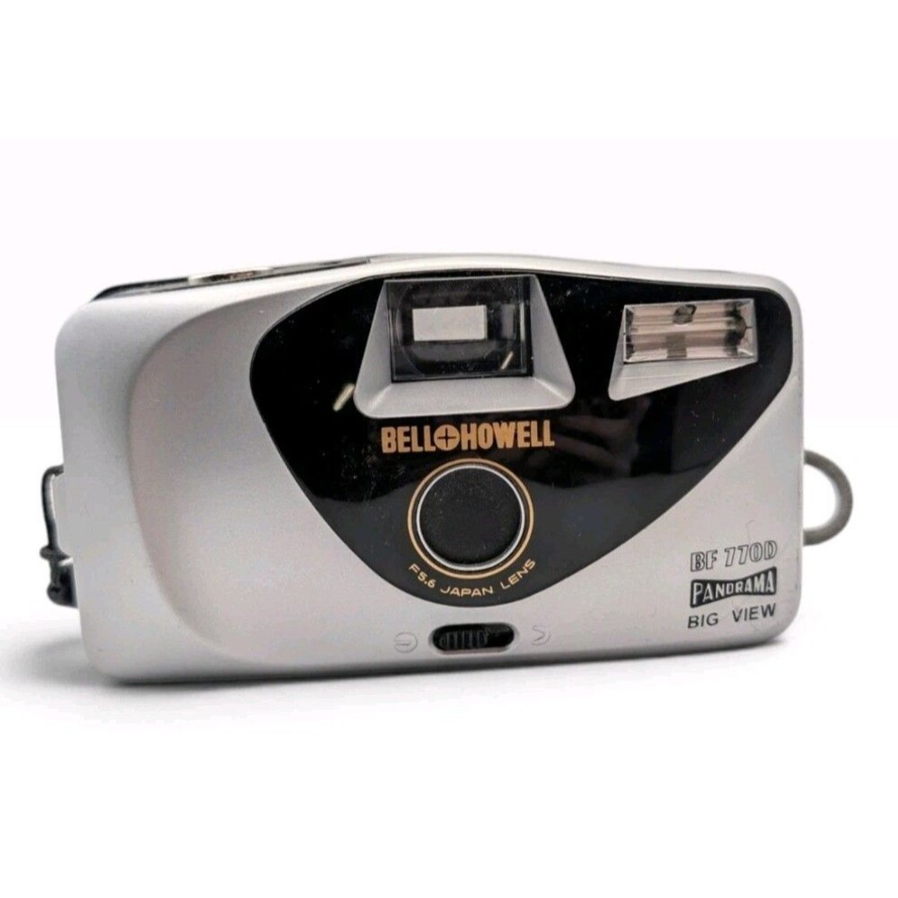 Bell Howell BF 770D Panorama Big View 35mm Point Shoot Film Camera Silver Tested